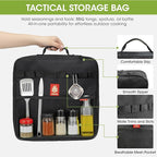 Alocs Grill Pan, Lightwight 2.2 Pounds Griddle Pan for Stove Top, 12.6'' Non-Stick Frying Pan, Pancake Griddle with Storage Bag for Indoor Cooking, Induction, Outdoor Camping BBQ and Campfire