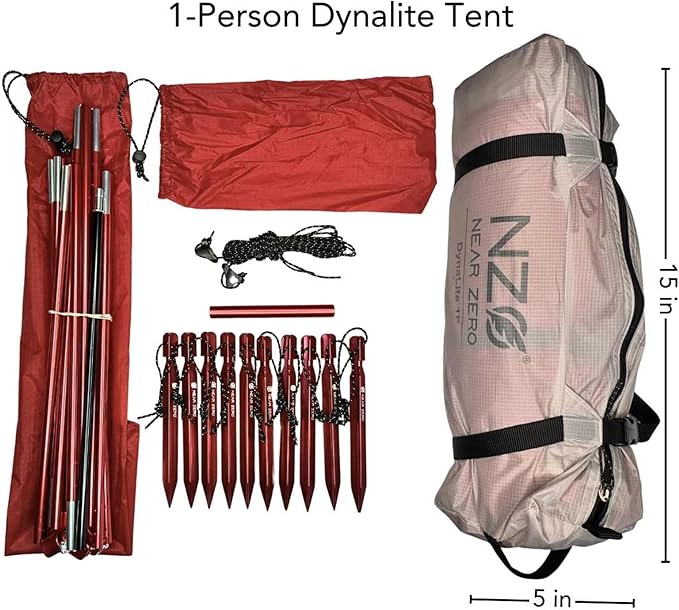 Near Zero 1-3 Person Ultralight Backpacking Tents, up to 2 Doors, 20D Ripstop Waterproof Sealed Nylon, Freestanding, Rainfly, 3 Season, with Lightweight Aluminum Frame. Easy Setup System