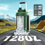 1 Gallon Insulated Water Bottle for Sports: 2-in-1 Straw Spout Lid, Dual Handle, Leakproof, Keep Cold 48H, 128oz Stainless Steel Water Jug for Outdoors, Hiking, Cycling, Camping, Fishing (Forest)