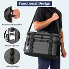 OPUX Cooler Bag, 48 Cans Insulated Soft Collapsible Portable Cooler, Soft Sided Leakproof Cooler for Beach Camping with Shoulder Strap, Ice Chest for Travel Road Trip Picnic, Charcoal Gray