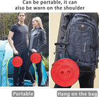 ALEVMOOM Upgraded Retractable Folding Stool Camping Stool, Collapsible Telescoping Stool for Adults, Lightweight Yet More Sturdy, Folding Seats for Camping Fishing Hiking Outdoor (red)