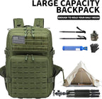 Military Tactical Backpack 45L/25L 3 Day Assault Pack Molle Daypack Hiking Backpack for Men and Women
