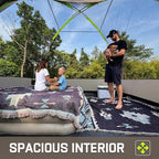 Happy Travel Camping Tent, 4/6 Person Dome Tents for Camping with Rainfly, Waterproof Clip Easy Setup Portable Family Tent with Mesh Windows, 20% More Headroom Backpacking Tents for Camping & Hiking