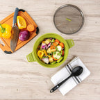 Restaurantware-Hi Tek 2.5 Liter Collapsible Camping Pot, 20 Portable Cook Pots - With Lid, Stainless Steel Bottom, Silicone Camping Cookware, For Travel Or Outdoor Hiking- Restaurantware