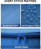 6 Set Compression Packing Cubes for Travel, Large Medium Small Luggage Organizers (Dark Blue)