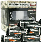 Israeli Style Emergency Bandage - 6 Inch, Sterile Vacuum Sealed - Combat Tactical First Aid Kit IFAK Supplies - Compression Trauma Wound Dressing, 6 Count
