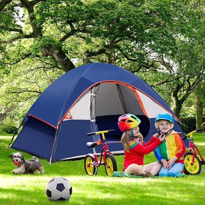Camping Tent 2 Person, Waterproof Windproof Tent with Rainfly Easy Set up-Portable Dome Tents for Camping…