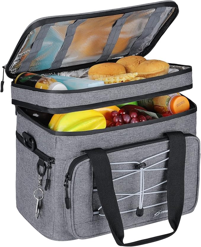 Maelstrom Collapsible Soft Cooler Bag, 24/30/60/75 Cans Beach Cooler, Ice Chest, Leakproof & Portable for Beach, Camping, Road Trips & Grocery Shopping
