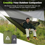 Camping Hammock with Mosquito Net, 2 Person Hammock Bug Net, Portable, Parachute Nylon for Outdoor, Camping, Hiking, Backpacking, Backyard, Beach, Travel (Hold Up to 500lbs)