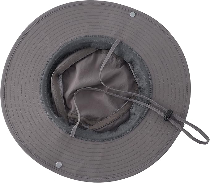 Connectyle Wide Brim Sun Hat for Men Breathable Cowboy Boonie Hat UPF 50+ Sun Protection Bucket Hat for Fishing Hiking