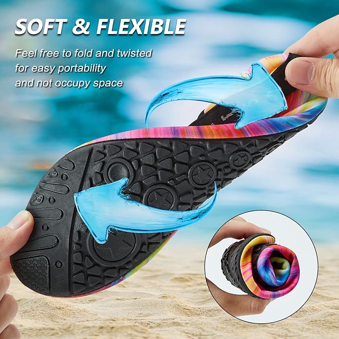 Deevike Water Shoes for Women Men Barefoot Quick-Dry Aqua Socks Slip-on for Beach Swim Surf Yoga Exercise