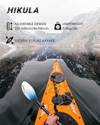 Adjustable Kayak Paddle with Carbon Shaft and PP Blade Available in 220-230/220-240/230-250cm Floating Lightweight Kayak Oars with Original Pattern