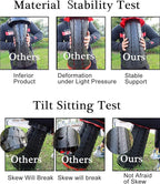 Deer's Life Portable Collapsible Stool with Cushion Pad, Retractable Folding Telescopic Camping Seat for Adults, Small Lightweight Sturdy Adjustable Stools for Travel,Kitchen,Garden,Fishing