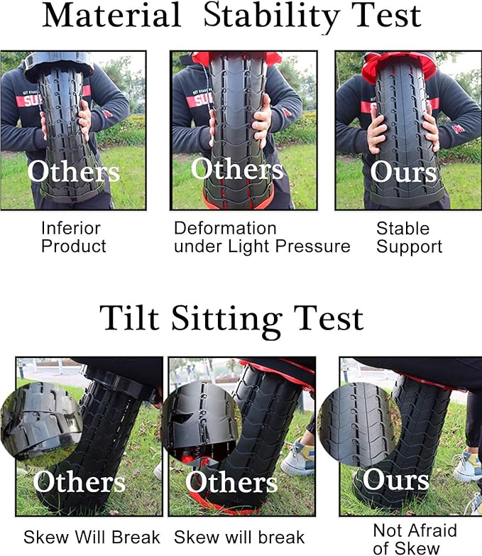 Deer's Life Portable Collapsible Stool with Cushion Pad, Retractable Folding Telescopic Camping Seat for Adults, Small Lightweight Sturdy Adjustable Stools for Travel,Kitchen,Garden,Fishing