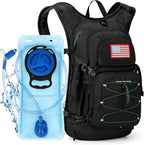 Maelstrom Hydration Hiking Backpack with 2L/3L Water Bladder, High Flow Bite Valve Camping Daypack Lightweight