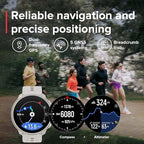 SUUNTO Run Running GPS Sports Watch with Silicone Strap, 1.32" AMOLED Touchscreen w/Crown Button, Wrist Heart-Rate & Sleep Health Tracking, Frost Gray