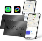 Wallet Tracker for iOS & Android, 5-Year Battery Life, IP68 Waterproof, Ultra-Slim Design, Works with Apple Find My and Google Find Hub, Smart Card Locator for Passport, Keys, Bags