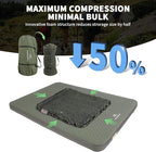 Self Inflating Sleeping Pad with Electric Pump, 4" Ultra-Thick Memory Foam Camping Pad, 40s Fast Inflating Camping Mattress Pad, 4-Season Insulated Camp Sleeping Mat for Outdoor/Travel/Tent (Twin)