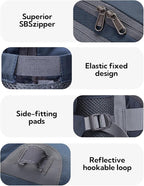 WATERFLY Fanny Pack Waist Bag: Fannie Pack 2 Water Bottle Holders Lumbar Belt Hiking Walking Running Jogging Camping Large Woman Man (Bottle Not Included)