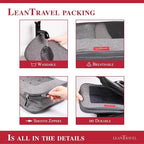 Compression Packing Cubes for Travel Organizers with Double Zipper, LeanTravel