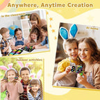 ZMLM Rainbow Scratch Easter Gifts: 2 Pack Rainbow Scratch Notebooks Easter Basket Stuffers Art Crafts for Kids Girls Boys 3 4 5 6 7 8 9 10 11 12 Years Old Birthday Toys Art Supplies Paper