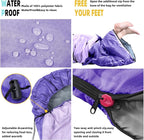 Sleeping Bag for Adults, Girls, Boys - 3 Season Warm & Cool Weather Lightweight Waterproof Camping Bag for Hiking, Outdoor Travel