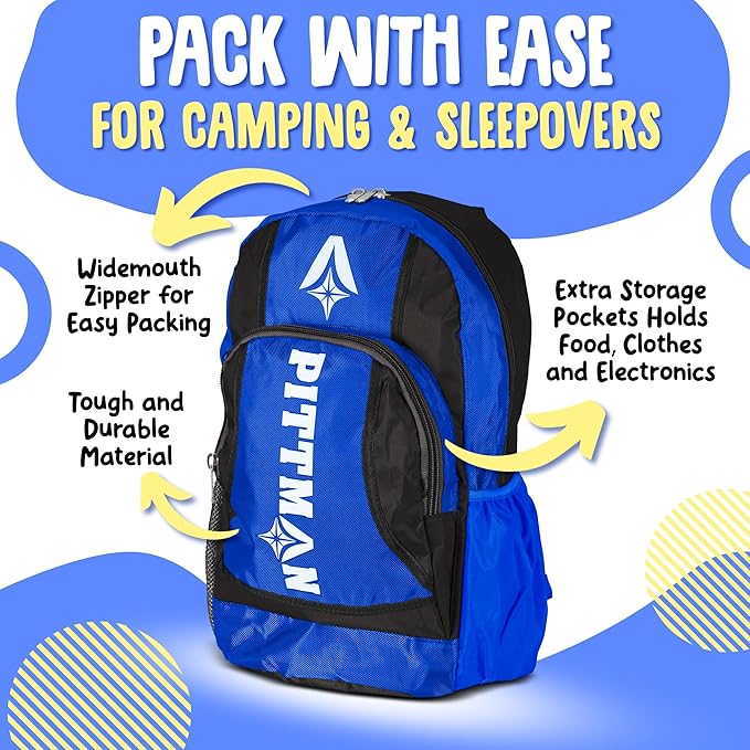 Pittman Outdoors Portable Battery Powered Air Pump with Fun Travel Backpack