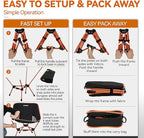 MARCHWAY Lightweight Folding Camping Chair with Spring Lock, Stable Compact Portable for Outdoor Camp, Travel, Beach, Picnic, Festival, Hiking, Backpacking (Lowback Orange)