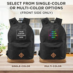 DISCOUNT PROMOS Custom Multipurpose Laptop Backpacks Set of 10/40/80, Personalized Bulk Pack - Lots of Features for Everyday Use, Perfect for Employess, Businessman - Black