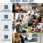 Veken 8 Set Packing Cubes for Travel Essentials, Suitcase Organizer Bags in 4 Sizes, Carry-On Luggage Accessories with Large Laundry & Hanging Toiletry Bag, Must-Have for Airplane, Road Trip & Camping