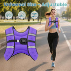 Weighted Vest, 8lb/12lb/16lb/20lb/25lb/30lb Weight Vest with Two Adjustment Straps for Men Women, Weight Vests with Reflective Stripe for Strength Training, Running, Jogging, Walking