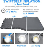 Tesla Camping Air Mattress with Foam, 4''Extra Thick Self Inflating Sleeping Pad for Camping, Fast Inflate & Deflate, with Electric Pump, Model Y