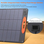 N-Type 16BB 200W Portable Solar Panel for EF/Jackery/Bluetti/Anker Power Station 20V Foldable Solar Panel 25% High Efficiency IP68 Waterproof for Outdoor Trip RV Camping Blackout Off Grid