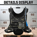 Hydration Vest with 2L Water Bladder for Men and Women,Lightweight Adjustable Hydration Backpack,Reflective Running Hydration Chest Bag for Hiking Climbing Cycling