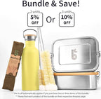 Bambaw 750 ml Stainless Steel Sports Bottle, Yellow Sports Bottle, Non-Insulated Water Bottle, 750 ml Reusable, Hiking Bottle – Imperial Yellow