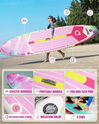 Inflatable Stand Up Paddle Board with SUP Accessories, Anti-Slip EVA Deck, 11'*33" Inflatable Paddle Boards for Adults & Youth of All Skill Levels