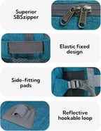 WATERFLY Fanny Pack Waist Bag: Fannie Pack 2 Water Bottle Holders Lumbar Belt Hiking Walking Running Jogging Camping Large Woman Man (Bottle Not Included)