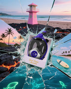 Full Face Snorkel Mask- Snorkeling Gear for Adults with Safe Dry Top Breathing System, Latest Foldable Panoramic View Snorkeling Mask for Men and Women, Anti Fog Anti Leak