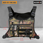 Outdoor Chest Bag For Men and Women, Tactical Vest For Running, Cycling, EDC Chest Pack Rig For Sports and Workouts