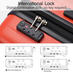 Hanke 20 Inch Expandable Carry on Luggage 22x14x9 Airline Approved Lightweight PC Hard Shell Suitcases with Wheels Tsa Luggage Rolling Suitcase Travel Luggage Bag for Weekender(Orange)