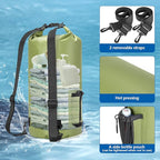 30L Waterproof Dry Bag with 20L Detachable Cooler, Dry Bag Cooler Backpack with Phone Pocket and Bottle Pouch, Suitable for Kayaking, Boating, Camping and Water Activities