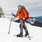 G2 21/25/30 Inches Light Weight Snowshoes for Women Men Youth, Set with Trekking Poles, Tote Bag, Gaiters,Special Fast Ratchet Binding, Orang/Blue/Red Available