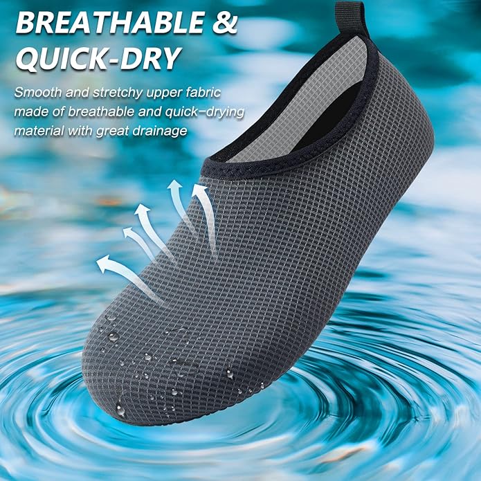 Deevike Water Shoes for Women Men Barefoot Quick-Dry Aqua Socks Slip-on for Beach Swim Surf Yoga Exercise