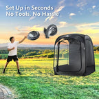 Sports Tent: Flycoop Portable Weather Pop Up Pod 1 Person to Provide Shelter from Wind Rain and Cold Weather Shelter for Outdoor Activities, Sports Events, Camping and Hiking