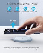 Wireless Charger, 15W Max Fast Wireless Charging Pad 2-Pack Compatible with iPhone16/16Plus/16Pro/16ProMax/iPhone15/15Pro/15Plus/14/13/12/Samsung S24 /S24Ultra/S23Ultra/S22/S21,AirPods Pro 2 Blue