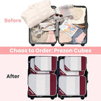 8 Set/6 Set/4 Set Compression Packing Cubes for Travel, Lightweight Vacation Travel Essentials, Travel Accessories for Suitcase Organizer Bags Set, Durable Luggage Organizer