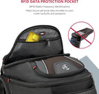 Swissdigital Design Men's Laptop Backpack for Man，Large Capacity Business Travel Backpack Black/Brown | J14-32