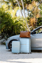 Samsonite Freeform Hardside Carry-On Luggage with Spinner Wheels - Hardshell Suitcase - TSA, Airline-Approved - Expandable Hard Shell, Smooth Rolling Wheels for Lightweight Travel - Sky Blue