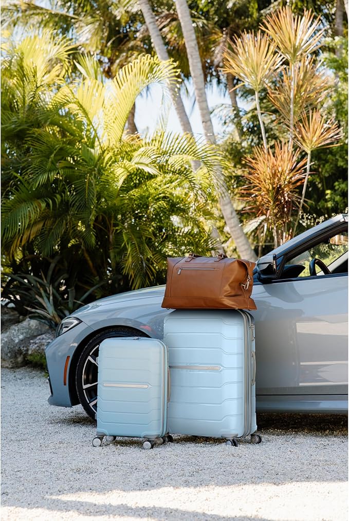 Samsonite Freeform 24-Inch Medium Luggage with Dual 360° Spinner Wheels - Checked Suitcase - TSA Lock, Airline-Approved - Durable Polypropylene Expandable Hardshell for Lightweight Travel - Sky Blue