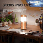 Lichamp LED Camping Lantern, 4 Pack Battery Powered Flashlight for Power Outages, Portable Collapsible Hanging Light Essential for Home, Outdoor, Emergency Lamp Survival Kit Gear for Hurricane, Gold